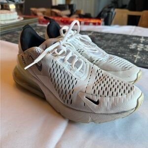 Nike Air Max White and Black Athletic Shoes